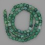 Perles d'agate facettées cube 5x5 mm +- sur fil, longueur 39 cm+