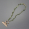 Porte-clés pour téléphone en prénite, grains 4-10×2-4 mm ±, anneau de diamètre 24 mm pour l'oreille, longueur 40 cm (longueur des perles 37 cm)