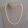 Collier de perles naturelles d'eau douce 5×3 mm, longueur environ 47 cm, avec fermoir