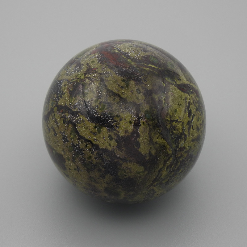 Boule souvenir en jaspe sang-dragon, diamètre de 40 mm+