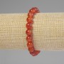 Bracelet en cornaline, billes lisses, diamètre 8 mm, longueur environ 18 cm, élastique
