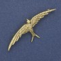 Broche «Oiseau» métal doré 62 × 25 mm +