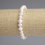 Bracelet de perles d'eau douce 7-8×7 mm, longueur 18 cm, élastique