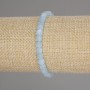Bracelet en aigue-marine facettée, cubes 5×5 mm, longueur 18 cm ±, extensible