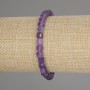 Bracelet en améthyste facettée, cubes de 5×5 mm, longueur 18 cm ± élastique