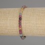 Bracelet en tourmaline facettée cube, 4 × 4 mm, longueur 18 cm, élastique