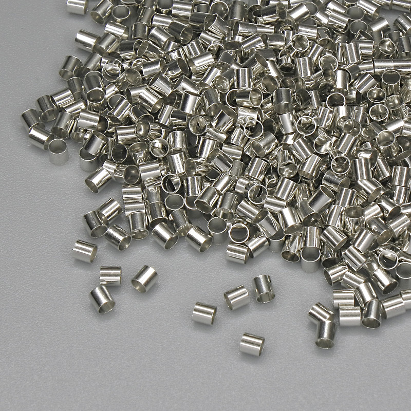 Billes à sertir «zahipi», diamètre 2 mm, couleur métal argenté, emballage 5 grammes