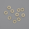 Fournitures — anneaux de jonction à 2 rangs, diamètre 5 × 2 mm, ± ouverture d'environ 3,3 mm, diamètre 3,3 mm ±, couleur dorée du métal, conditionnement 10 pièces