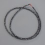 Perles d'hématite facettées rondes 2 mm sur fil, longueur environ 38 cm