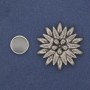 Broche magnétique «Fleur» 41 mm ± métal argenté