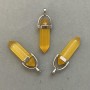 Pendentif «Œil de chat» hexagonal, boule en cristal, 8×31×41 mm+