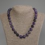 Collier en améthyste facettée – billes de 12 mm ±, longueur 50 cm ± avec fermoir