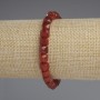Bracelet en cornaline, cubes facettés, diamètre 6,5 × 6,5 mm, longueur 18 cm, extensible