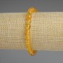 Bracelet citrine à billes lisses, diamètre 7 mm ±, longueur 18 cm ±, élastique