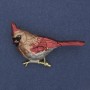 Broche «Oiseau» à l'émail coloré et métal doré 22×51 mm +