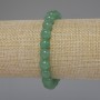 Bracelet en néphrite, billes lisses 8 mm, longueur 18 cm, élastique
