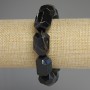 Bracelet œil de faucon facetté, dimensions 20×16 mm, longueur 18 cm ±, élastique