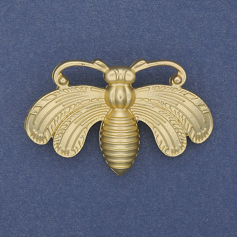 Broche Papillon couleur or mat, métal doré, 50 × 33 mm+