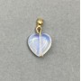 Pendentif cœur en pierre de lune 19×12 mm+