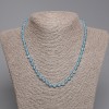 Collier en topaze facettée, billes de 4,5 mm ±, longueur 45 cm ±, avec fermoir