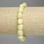 Bracelet en jadéite facettée, diamètre 9-10×8 mm, longueur 18 cm ± élastique