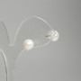 Boucles d'oreilles puce en perles d'eau douce, diamètre 8 mm+
