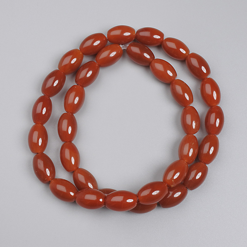 Perles de cornaline barillet, diamètre 12×8 mm ± sur fil, longueur 39 cm+