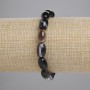 Bracelet en grains d'agate, diamètre 12×8 mm, longueur 18 cm, élastique