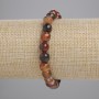 Promo ! Bracelet en agate facettée — boule de 8 mm ±, longueur 18 cm ±, élastique