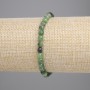 Bracelet en zoïsite avec perles facettées de 5 mm, longueur 18 cm ±, élastique