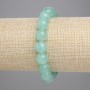 Bracelet en amazonite, perles lisses, diamètre 10 mm ±, longueur 18 cm ±, élastique