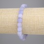 Bracelet élastique en aigue-marine, cubes, taille 7,5×7,5 mm, longueur 18 cm ±