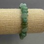 Bracelet en néphrite facettée 10-14 × 4-8 mm ±, longueur 18 cm ±, élastique