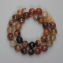 Perles d'agate facettées, boules de 12 mm ±, longueur environ 37 cm, sur fil