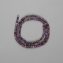 Perles de charoïte facettées en cube 3×3 mm sur fil