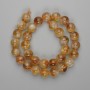 Perles de citrine lisses 12 mm sur fil