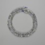 Perles de labradorite facettées en cube 4×4 mm ±, longueur 39 cm ± sur fil