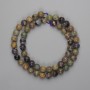 Perles jaspe lisses de 8 mm, longueur d'environ 40 cm ±