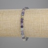 Bracelet fluorite taillé en cube, diamètre 4×4 mm, longueur 18 cm ±, élastiqué