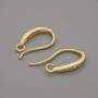 Crochets d'oreille en métal doré 13×1,5 mm - paire