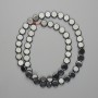 Perles d'hématite en forme de pièce de 8 mm, longueur environ 40 cm