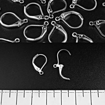 (14x10 mm) fournitures pour boucles d'oreilles (crochets) à fermoir français 250± paires