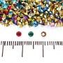 Strass multicolores assortis, diamètre 2,5 mm ± emballage 7 g