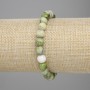 Bracelet en jadéite facetée, bille de 8 mm, longueur 18 cm, élastique