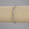 Bracelet labradorite facettée, cubes de 3×3 mm, longueur environ 18 cm, extensible