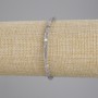 Bracelet labradorite facettée, cubes de 3×3 mm, longueur environ 18 cm, extensible