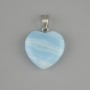 Pendentif Cœur en agate 20×20 mm ±, longueur 28 mm+