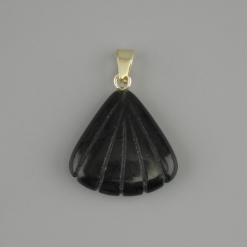 Pendentif Coquille agate 20×20×mm+-, longueur 28 mm+