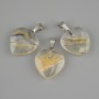 Pendentif Cœur (résine transparente) 21 × 21 × 30 mm+
