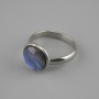 Bague Haliotis 12 mm ±, métal argenté